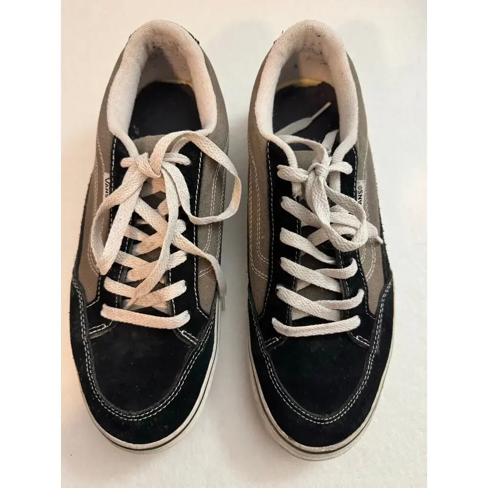 Vans Men's Bearcat Low Top Skate Sneaker Shoes Charcoal Black White 11 EU44.5